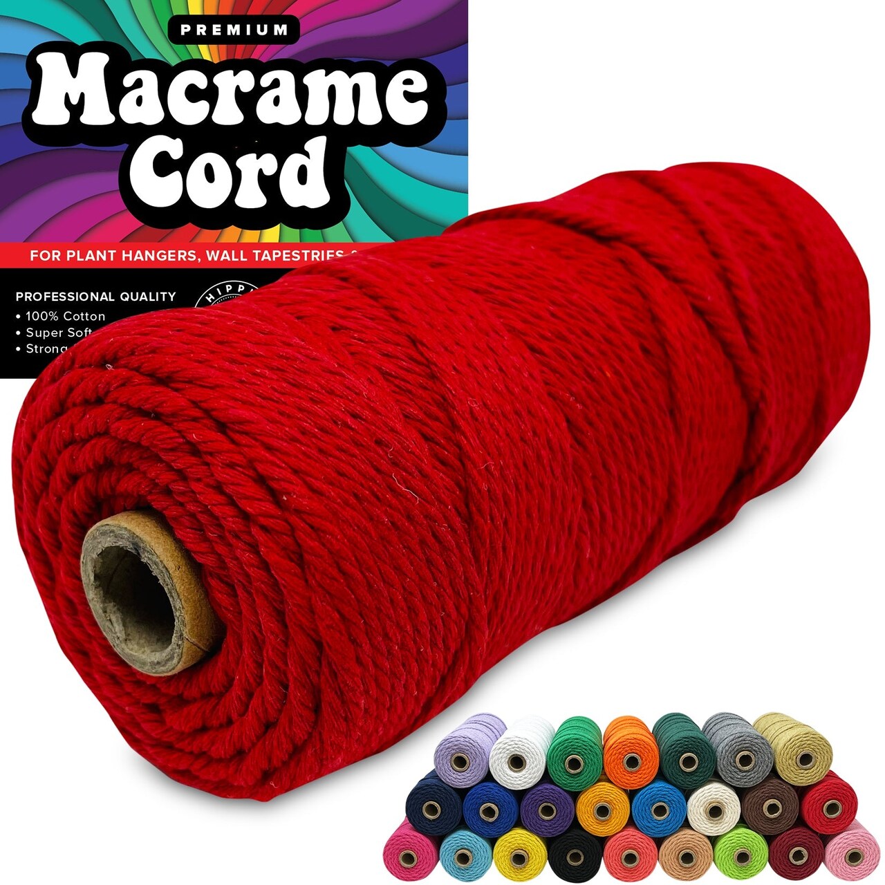 3mm Macrame Cord 3mm Thick Cords for Macrame Yarn 100% Cotton Colored Macrame Rope Cord Natural Craft Cord String Yarn Supplies 325 Feet 3 mm Cotton Macrame Cord Thin Macrame Supplies